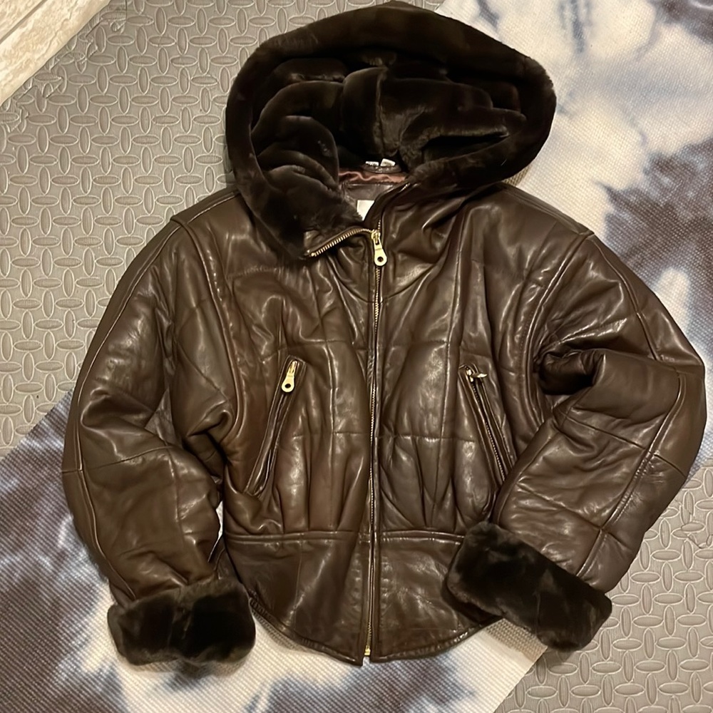 Marc Jacobs brown leather jacket. Vintage 90’s. Great shape.